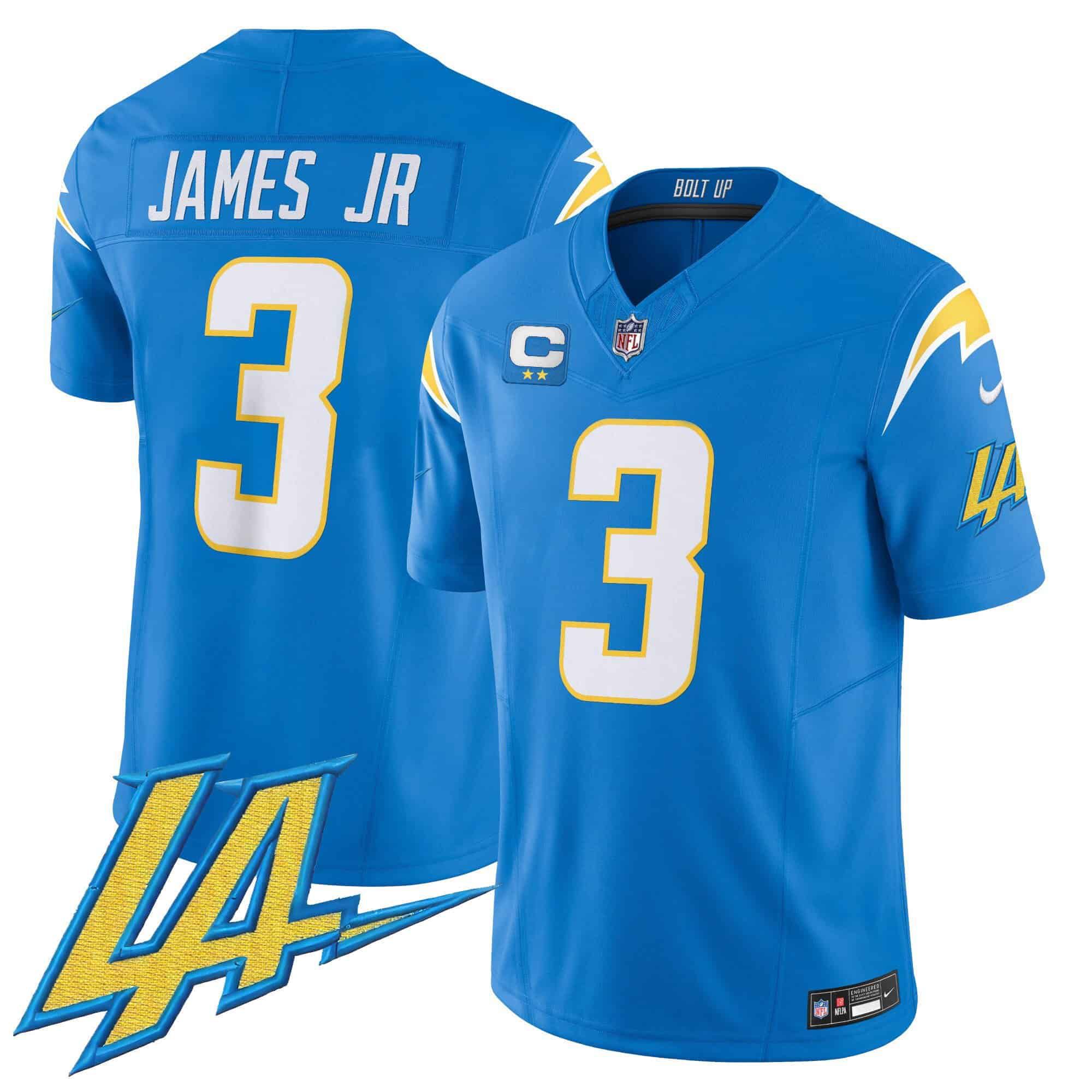 Men Los Angeles Chargers #3 James jr Light Blue 2024 Nike Vapor Limited NFL Jersey style 1->indianapolis colts->NFL Jersey
